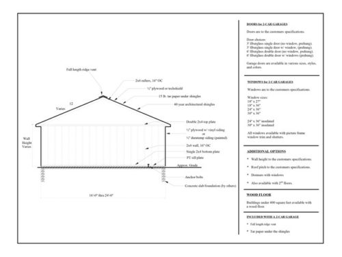 2 car garage design sketch