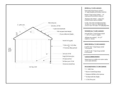 7 cape garage sketch