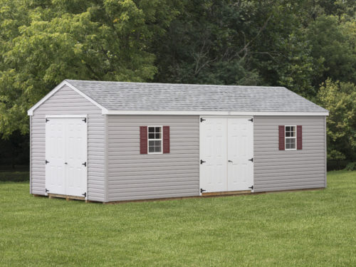 a-frame shed with double doors