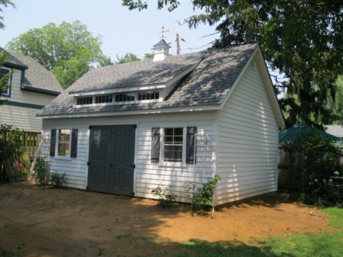 white custom classic cottage shed